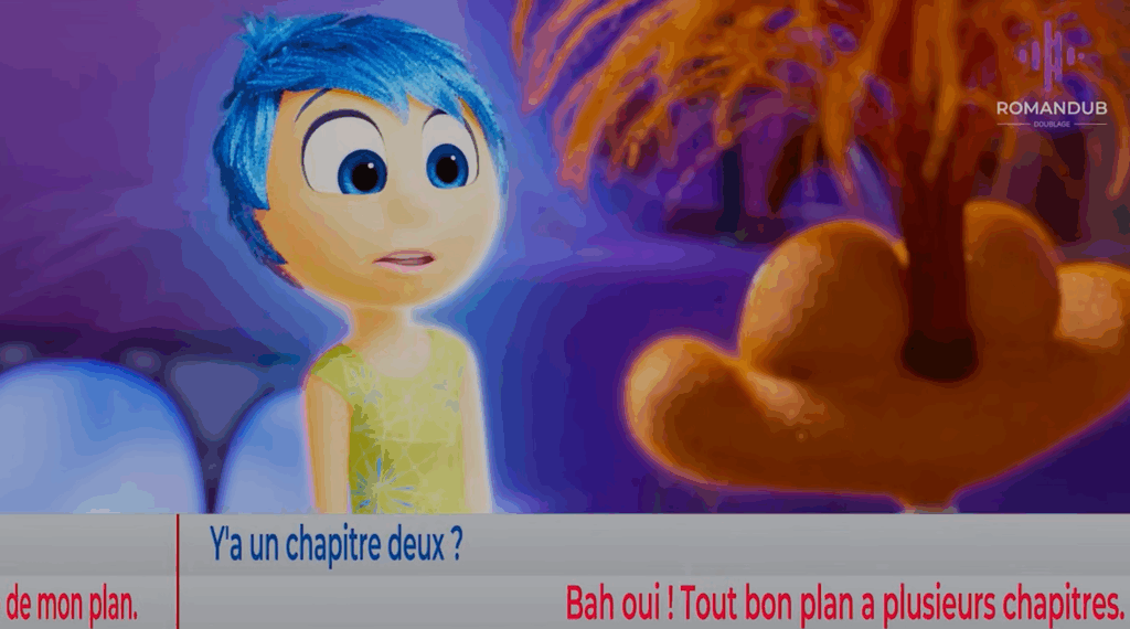 capture d’écran d’une bande rythmo utilisée pour entraîner la fluence en classe