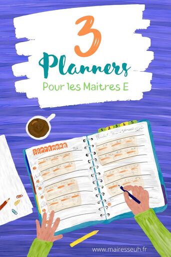 3 planners pour les Maitres E (RASED)