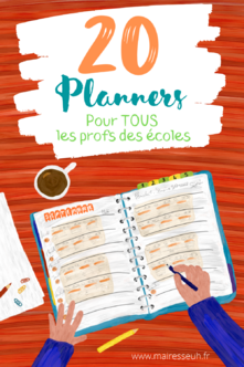 3 planners gratuits pour les Maitres E (RASED)